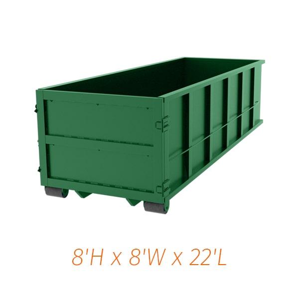 our standard rental period for our forty-yard dumpsters is one week, but we can offer longer rental periods if needed